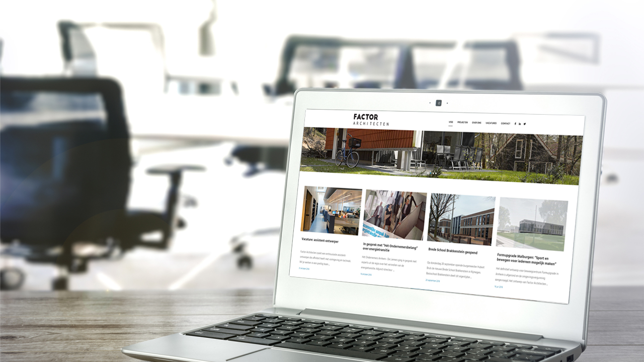 Nieuwe website voor Factor Architecten door Mull2media