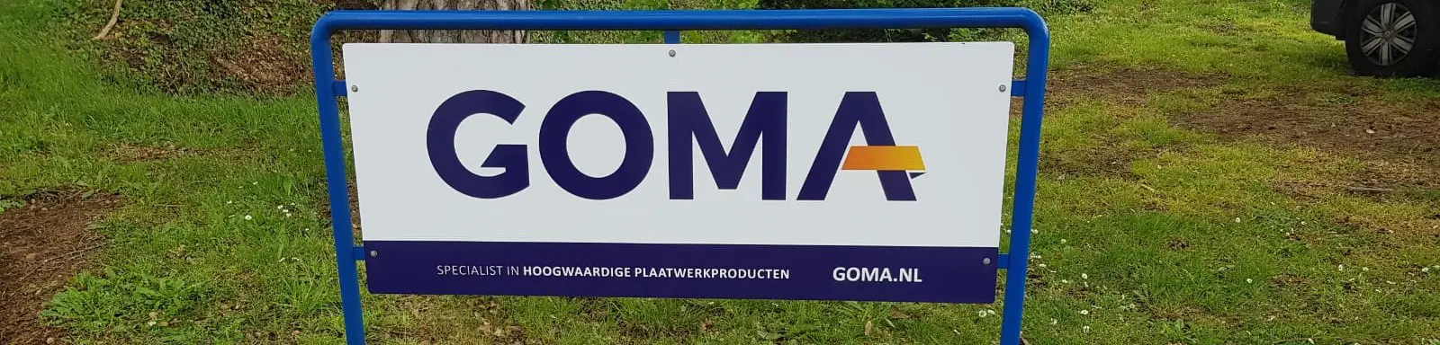 Reclamebord voor GOMA door Mull2media