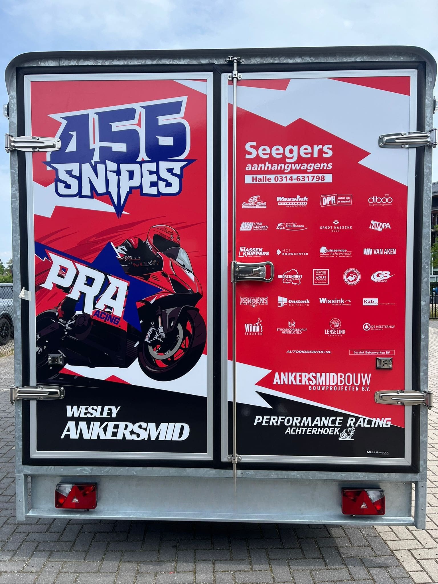Aanhangerbelettering Performance Racing Achterhoek