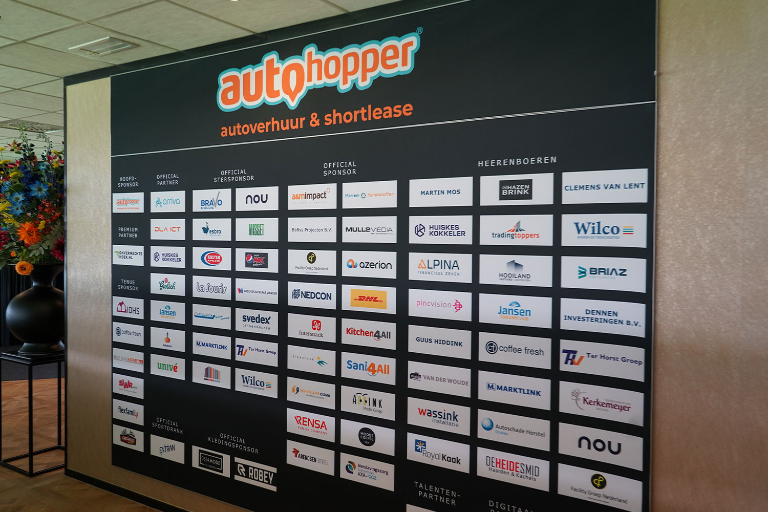 Sponsorbord in de Svedex Lounge bij De Graafschap, door Mull2media.